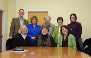 Joe with the board members of the Catechetical Leaders of the Diocese of Bridgeport (CLDB)