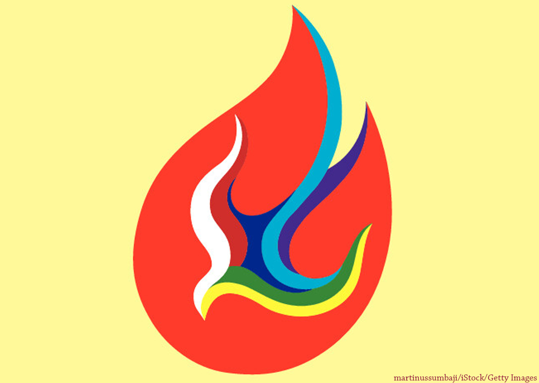 Holy Spirit dove and flame - martinussumbaji/iStock/Getty Images
