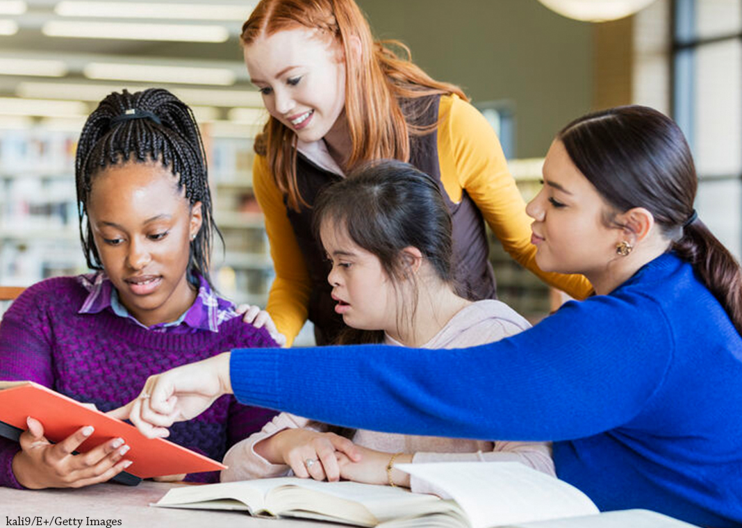 group of teen girls learning together - (c) Kali Nine LLC