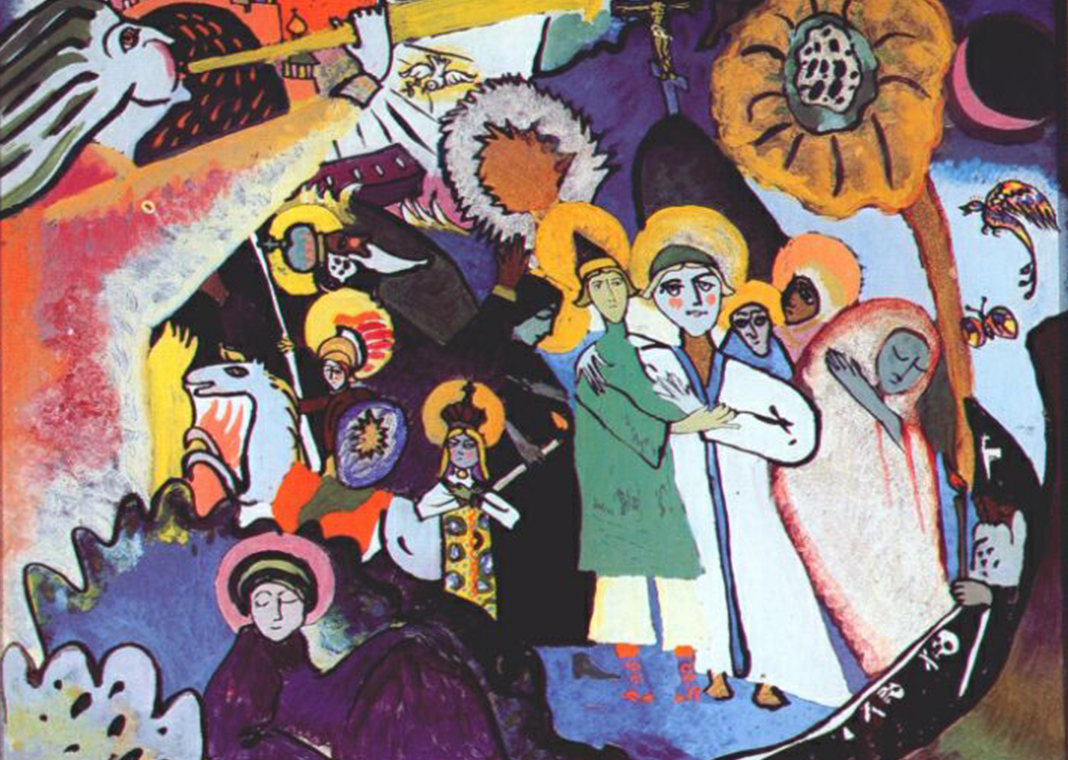 Wassily Kandinsky, "All Saints Day I," 1911, public domain via www.wikiart.org