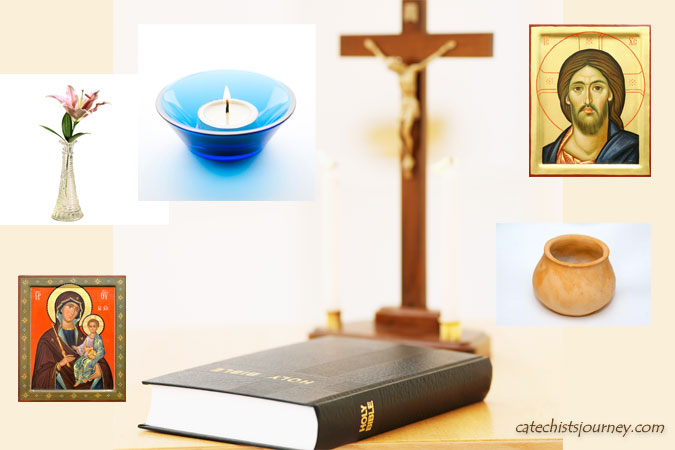 prayer table items