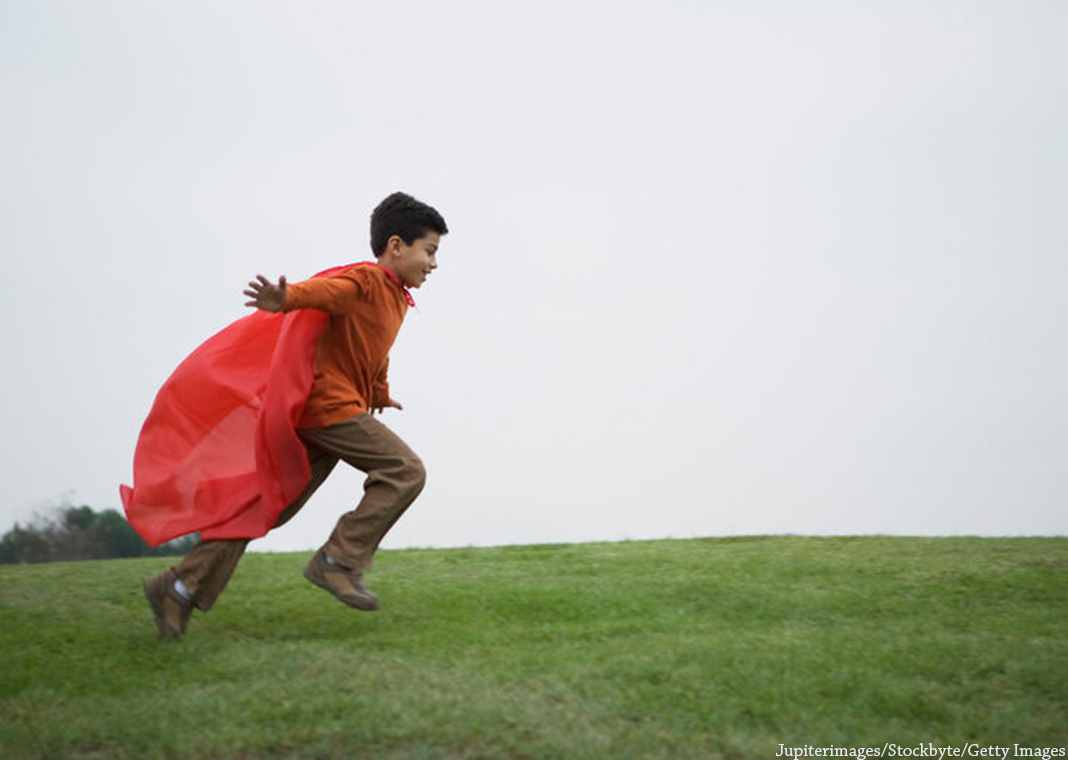 child as superhero with cape - Jupiterimages/Stockbyte/Getty Images