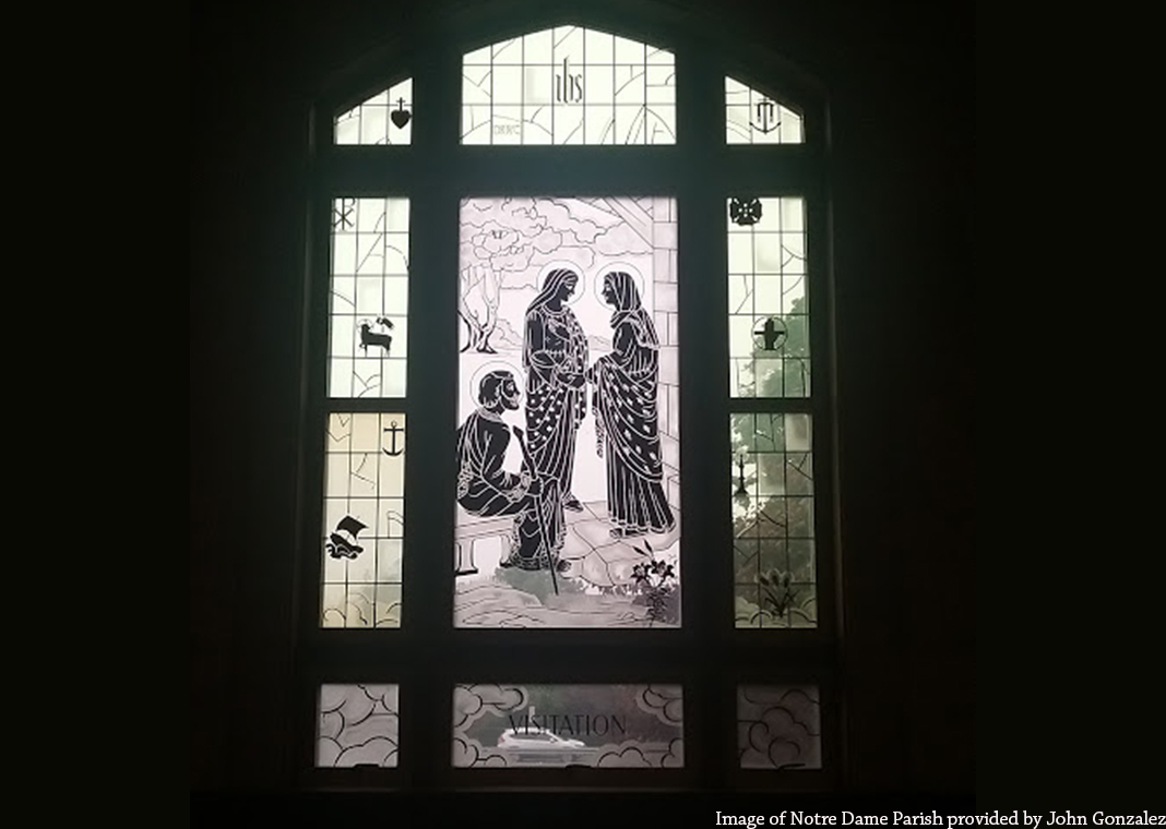 Visitation window at Notre Dame Parish - New York provided by John Gonzalez