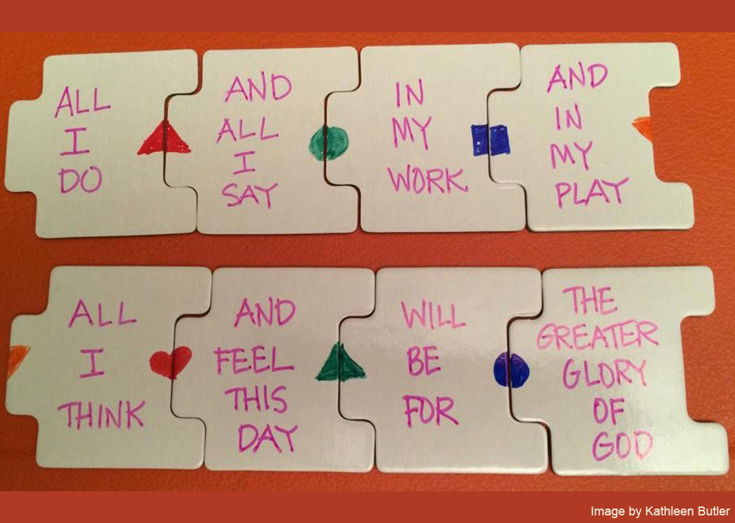 prayer puzzle - photo by Kathleen Butler