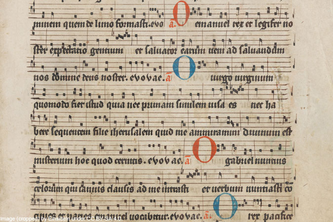 O Come Emmanuel - By Einsideln (http://www.e-codices.unifr.ch/en/list/one/sbe/0611) [CC BY-SA 4.0 (https://creativecommons.org/licenses/by-sa/4.0)], via Wikimedia Commons
