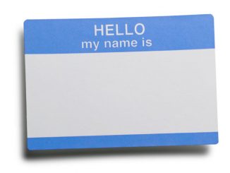 name tag