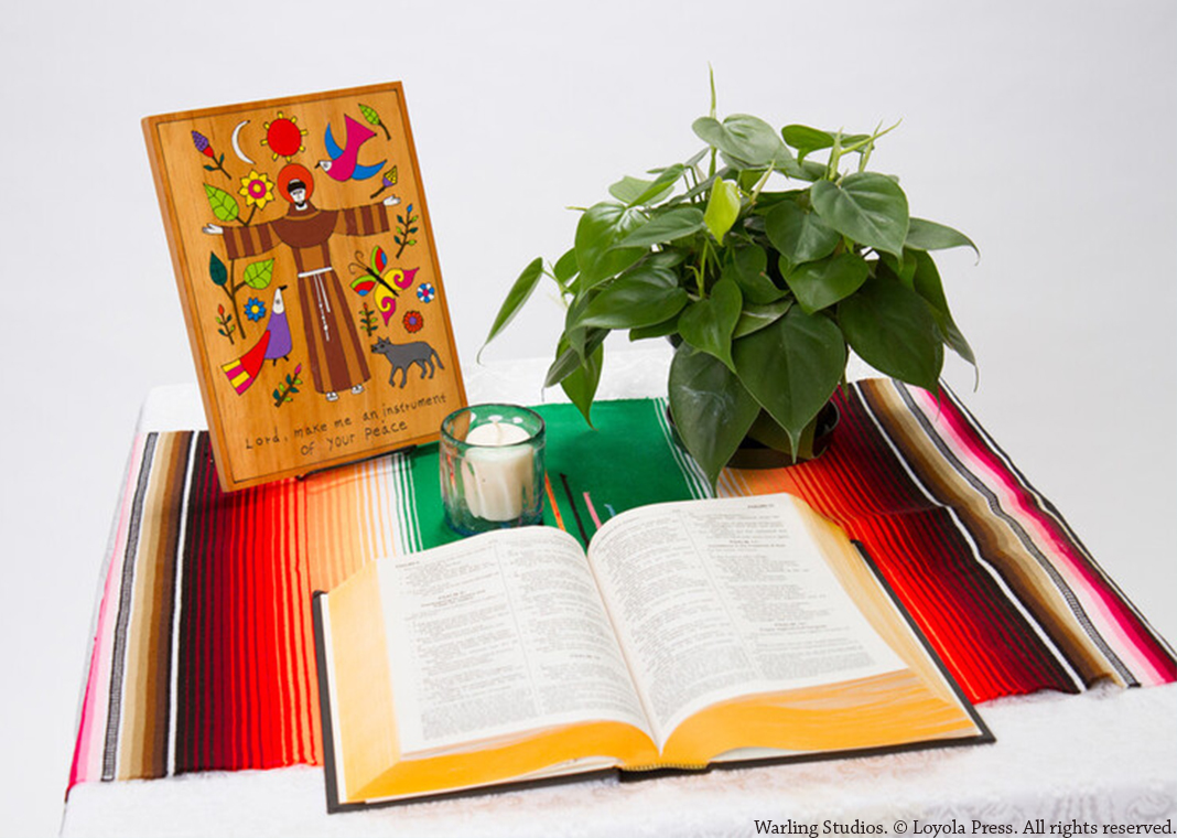 prayer table - Warling Studios. © Loyola Press. All rights reserved.