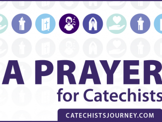 A Prayer for Catechists - text next to icons indicating forms of prayer