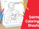 Saints Coloring Sheets - image of St. Peter as sample of the sheets