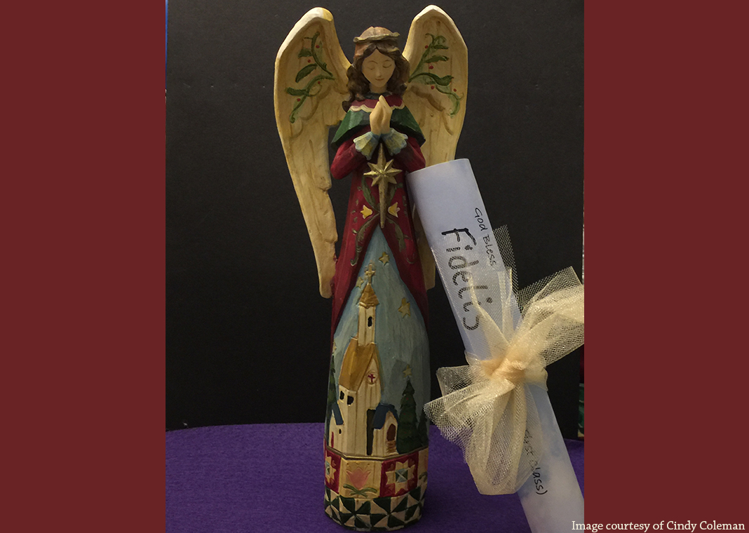 Fidelis, the Advent Angel - image courtesy of Cindy Coleman