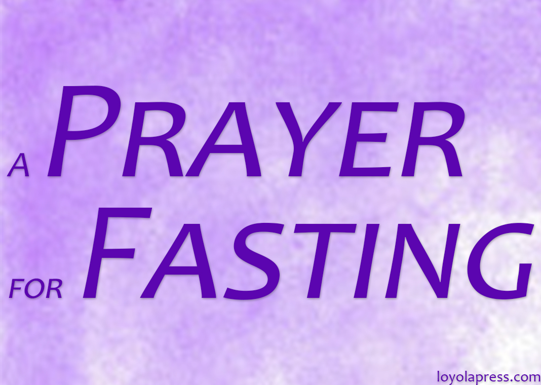 A Prayer for Fasting - text on purple background