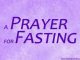 prayer for fasting - text on purple background