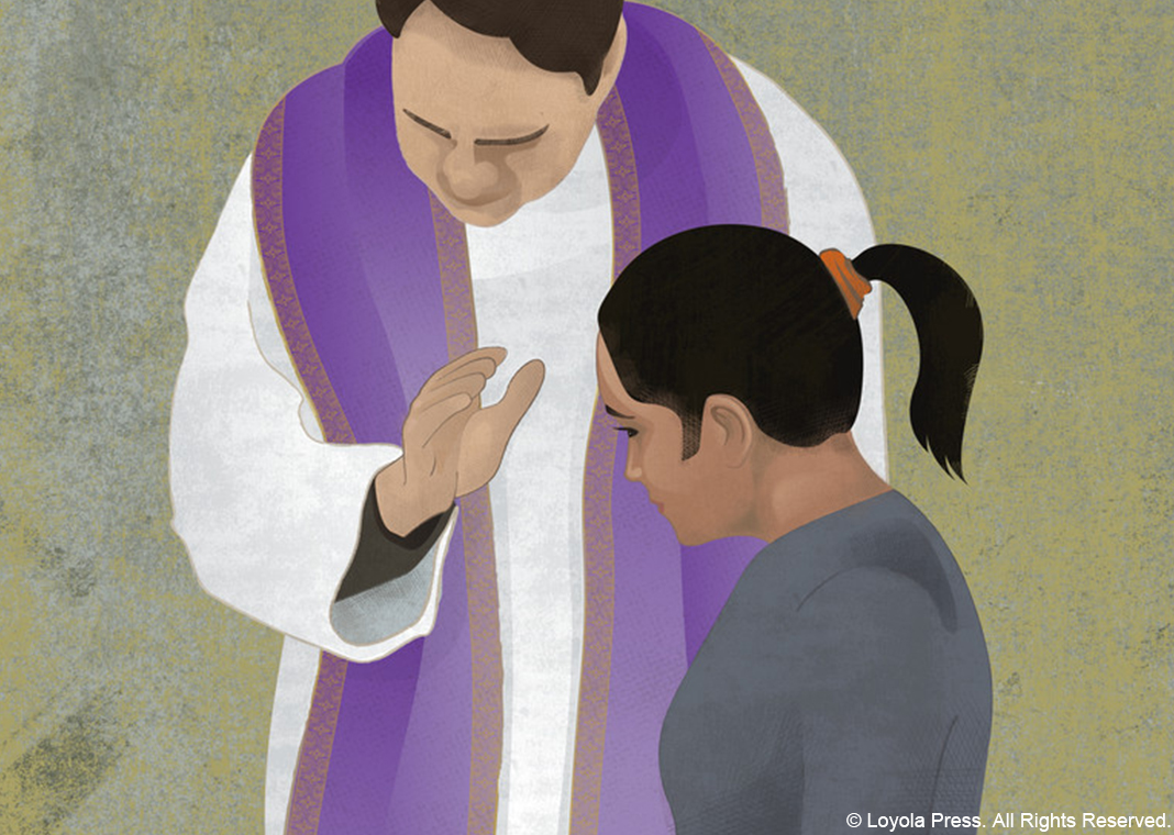 illustration of Sacrament of Reconciliation - © Loyola Press. All rights reserved.