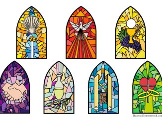 symbols of the Seven Sacraments - Thoom/Shutterstock.com