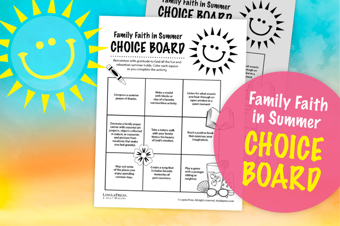 Family Faith in Summer Choice Board