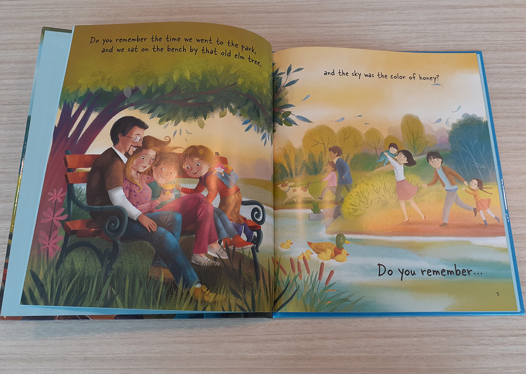 interior of "Remember Us with Smiles" book by Grace and Gary Jansen