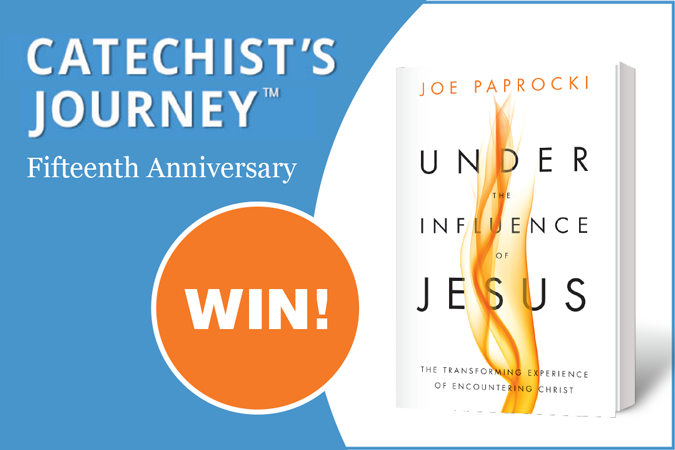 Under the Influence of Jesus giveaway in honor of Catechist's Journey anniversary