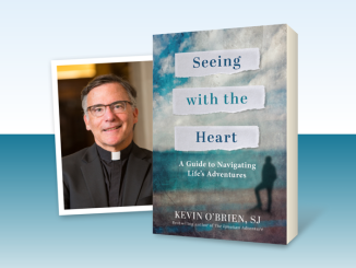 Seeing with the Heart by Kevin O'Brien, SJ - book cover with author photo next to it