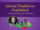 Advent Traditions Explained: A Webinar with Amy Welborn (pictured next to Advent wreath)