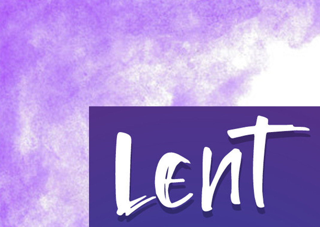 Lent - word in white over purple background - Andry Djumantara/iStock/Getty Images - Separisa/Shutterstock.com