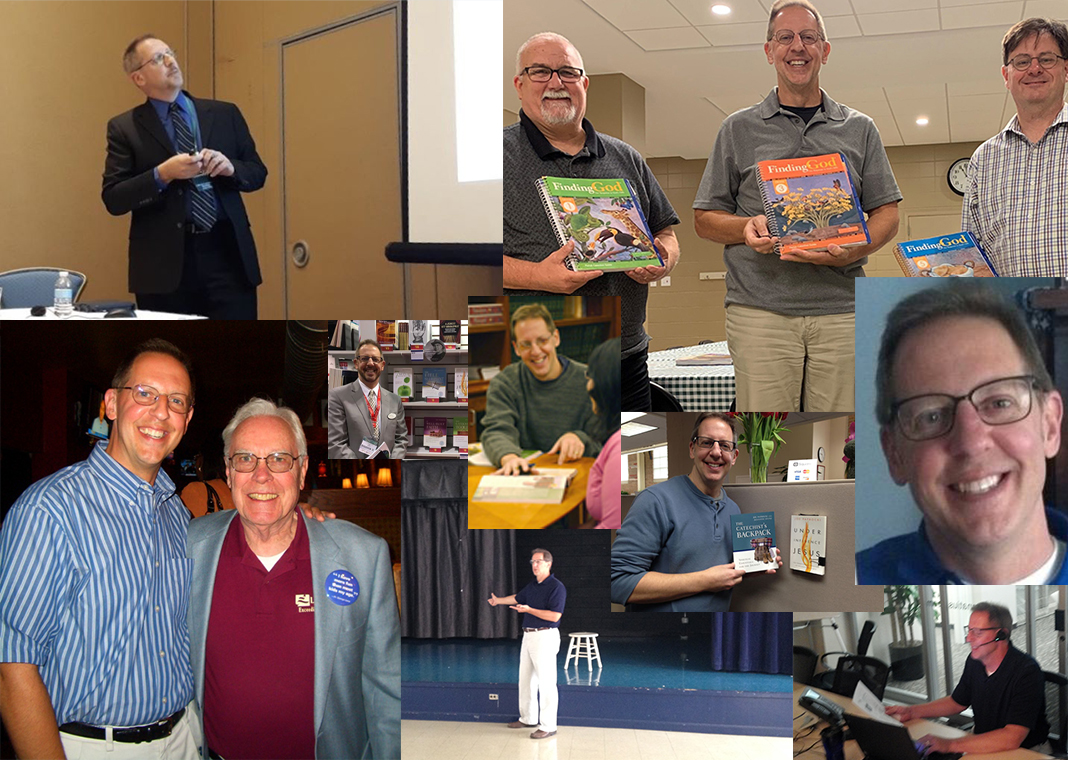 collage of Joe Paprocki photos through the years of Catechist's Journey blogging